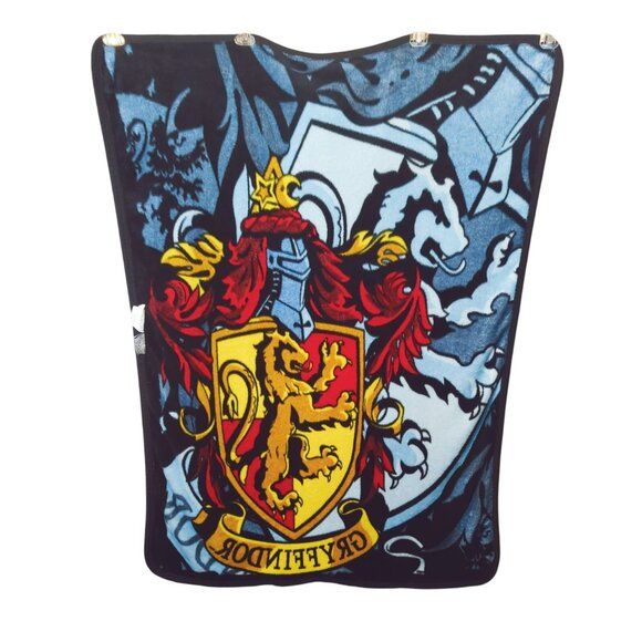 Harry Potter Gryffindor House Crest Fleece Throw Blanket 40"x50" Lions Roar 2013 - Picture 2 of 4